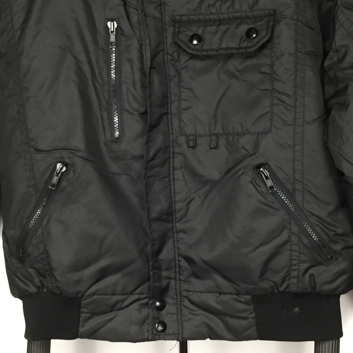 Vintage Swingster Old Milwaukee Black Satin Jacket Mens Beer Sz 