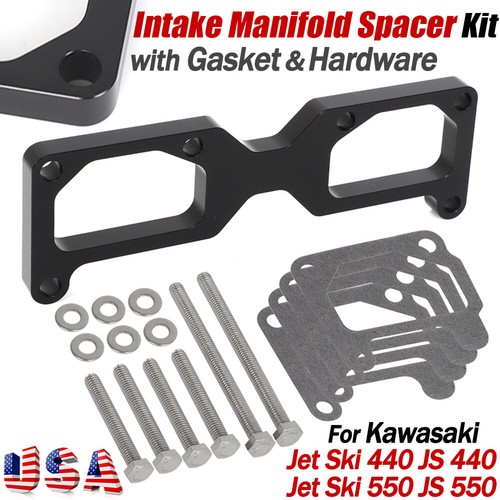 Intake Manifold Spacer Kit For Kawasaki Jet Ski 550 SX JS550 JS440 44/