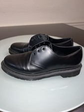 Dr. Martens 14345 Mono Black 3 Eyelet Smooth Leather Oxford Shoes Men 9/Women 10
