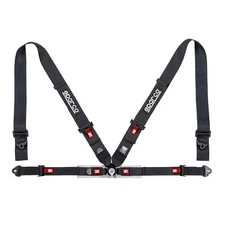 Sparco 4 Point Sport H-4 Harness (Black) - FIA Approved - Race / Rally / Track