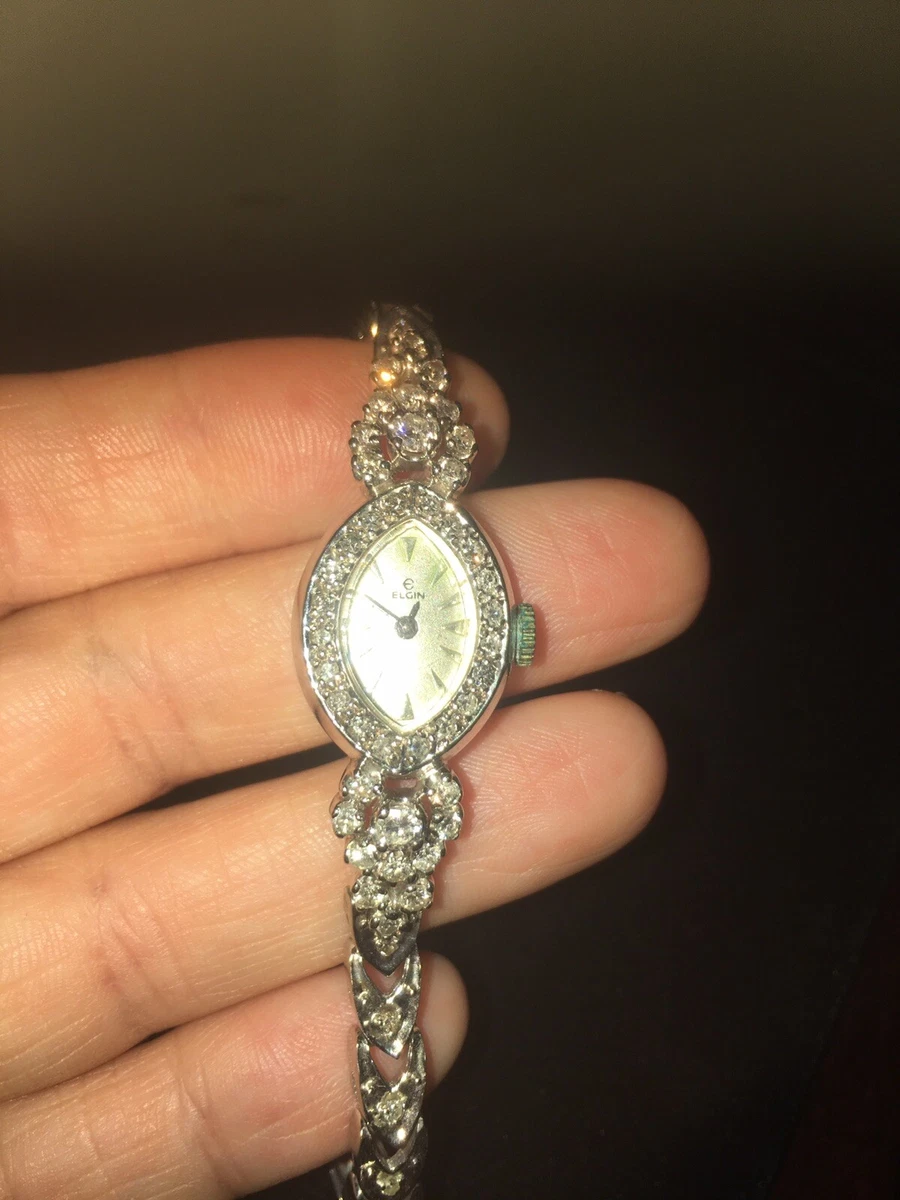 Lady elgin diamond watch best sale vintage
