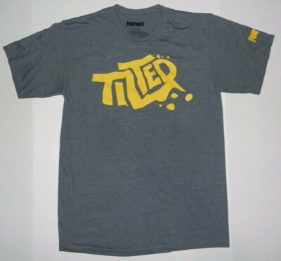 Fortnite Shirt Boys' Tilted Towers Graffiti Logo Gray T-Shirt New 