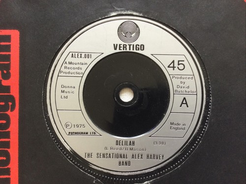 The Sensational Alex Harvey Band: Delilah EX/EX 7” Vinyl Single Free UK Post - Picture 2 of 4