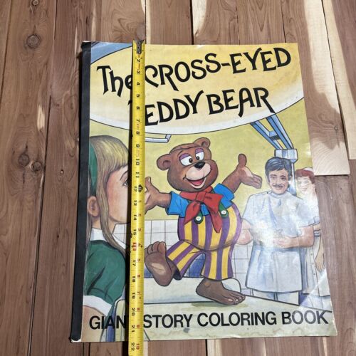 1978 The Cross-eyed Teddy Bear Giant Story Coloring Book Rare 22”x17” 1st Ed - Picture 2 of 18
