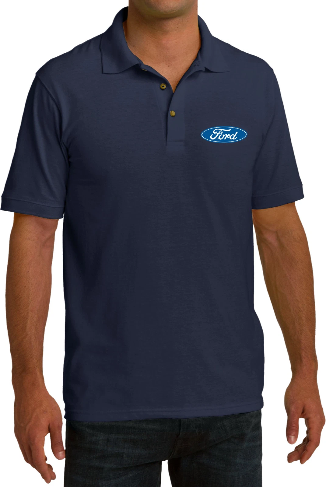 Ford Oval Pique Polo Pocket Print