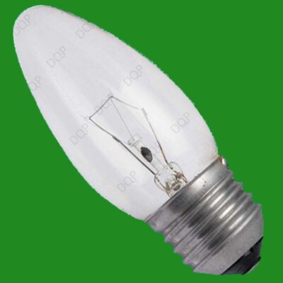 2x 60W Klare Kerzenlampe Glühlampe ES E27 Voll dimmbar