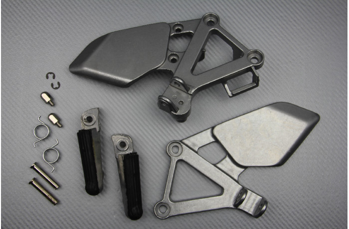 Repose-pieds avant pour Honda CBR 250 en aluminium argent finition premium