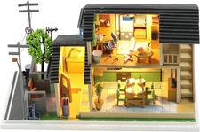DIY Miniature House Kit DIY Assembled Modern House Dollhouse Kit 1 24 Scale