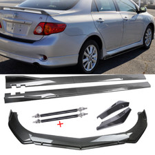 For Toyota Corolla 2009-2013 Carbon Fiber Front Bumper Lip Spoiler Side Body Kit