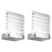 Intec Wandlampe Led Wandleuchte Badezimmer 230V Spiegel Glas Leuchte [2Er]