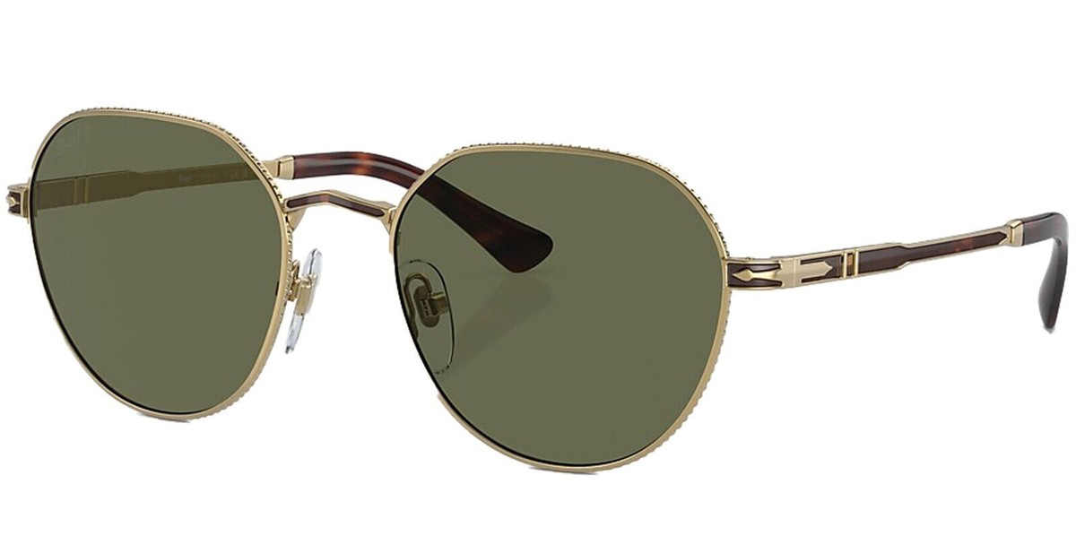 Persol Italian luxury eyewear.  Unisex aviator polarized gold frame sunglasses Amazon.com: Persol PO3336S 95/S3 54MM Black/Crystal Lens  main image 4