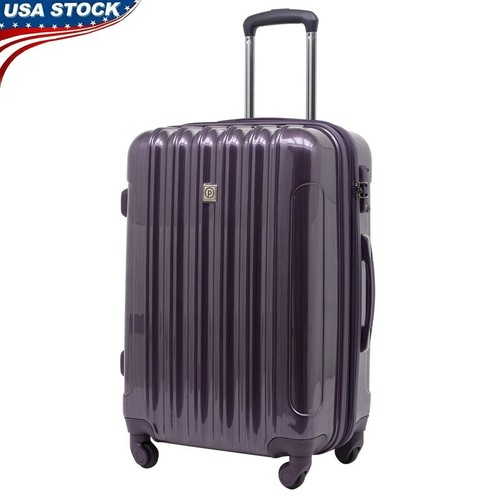 24 Inch Hardside Rolling Luggage Lightweight Spinner Travel Suitcase W/ TSA Lock