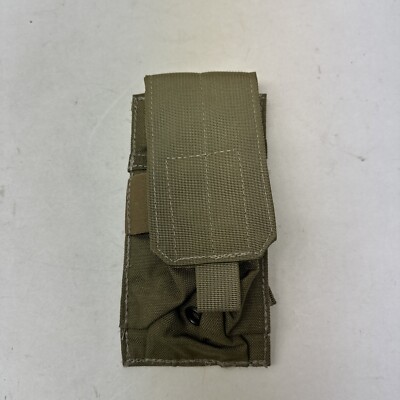 Eagle Industries MLCS Double Carbine Pouch White Stitching Tan Hook & Loop