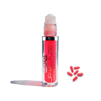 MODE Lip Glaze Red Hot Cinnamon Flavored Lip Gloss Roll On Hydrating Sheer Shine