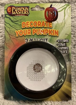 Pumpkin Masters Decorate Your Pumpkin 3 In 1 Light Strobes Glows Changes Color