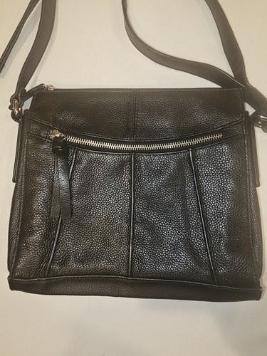 Black Leather Tignanello Since 1989 cross body bag - Picture 1 of 7