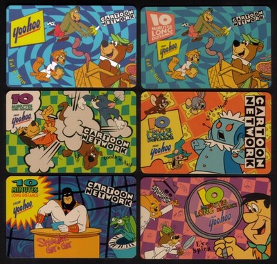Scooby-Doo Set 6 Sammel Telefonkarten SEALED 10m Yoo-Hoo Yogi Ghost Fred F