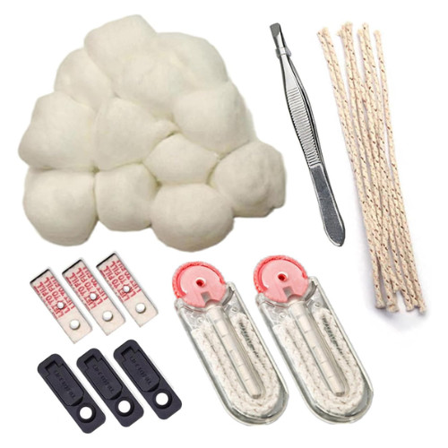 Repair Kit Flint, Wick, Cotton Felt Pad, Rubber Felt Pad, Tweezers