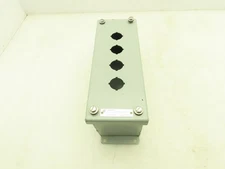 GE CR204HEG14 Steel Enclosure 4-Hole Control Station 22.5mm Pushbutton