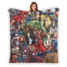 Best Marvel Comics Avengers Warm Single-Side Printing Flannel Fleece Blanket
