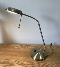 Antique Brass Coloured Angle Poise Desk Lamp With Bulb