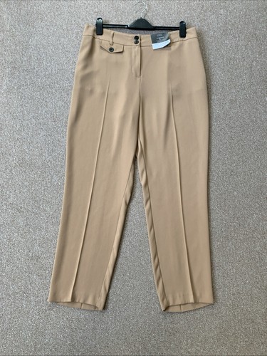 Ladies Dorothy Perkins Brown High Waisted Tapered Smart Trousers Size 16 BNWT - Picture 10 of 15