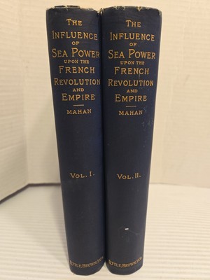 The Influence of Sea Power on French Revolution, 2 vol set by Mahan,  GOOD 7th 