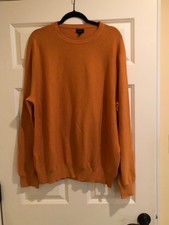 j crew mens sweater. New with tags. Size XL. Cotton. Orange color. Pullover