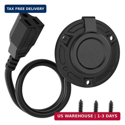 RV Shore Power Inlet Charger Plug 15 Amp AC Port Plug 125 Volt Power Inlet Socke