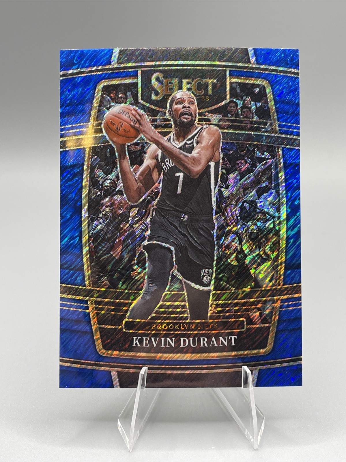 2021-22 Panini Select - Concourse Kevin Durant #50 Blue Shimmer Prizm