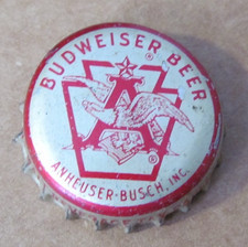ANHEUSER BUSCH BUDWEISER BEER CAP PA KEYSTONE TAX VINTAGE CORK BOTTLE CAP