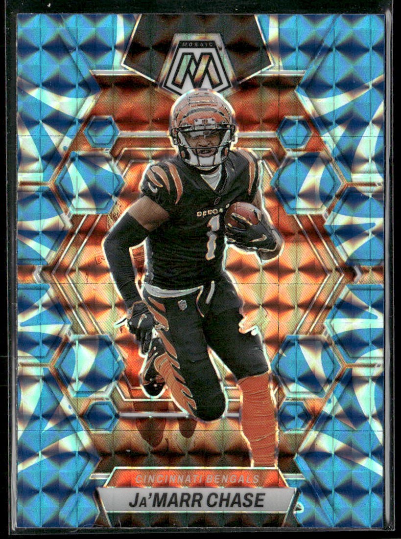 2023 Panini Mosaic #43 Ja'Marr Chase Reactive Blue Mosaic | eBay