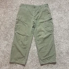 Vintage 60s Vietnam Era US Military OG 107 Poplin Tropical Trousers Pants Large