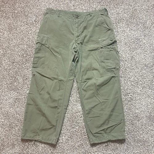 Vintage 60s Vietnam Era US Military OG 107 Poplin Tropical Trousers Pants Large