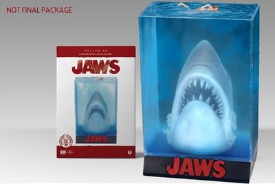 SD Toys JAWS Movie Poster 3D Diorama Statue Figur Bruce the Shark 10'' Official