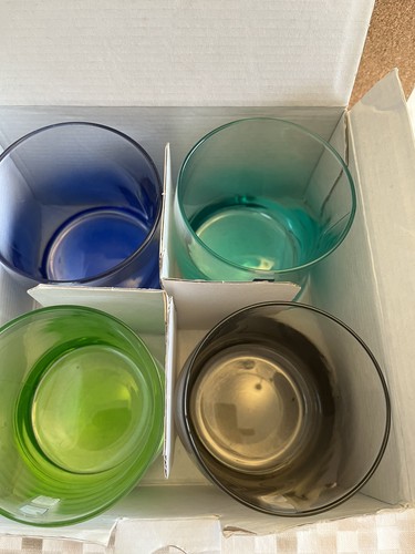 BEAND NUEVO Juego de 4 Vasos Vintage LEONARDO Color Turquesa Columpio - Imagen 12 de 13