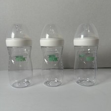 NUK Simply Natural Baby Bottles 3 Count 9oz White - New