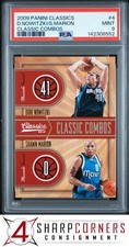 2009 PANINI CLASSICS CLASSIC COMBOS #4 DIRK NOWITZKI-SHAWN MARION POP 2 PSA 9