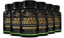 FREZZOR Super Greens Capsules, All-Natural New Zealand Green Superfood 6 Pack