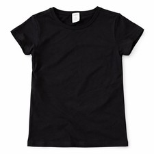 Body Wrappers Boys Dance Shirt Black Short Sleeve Pullover Youth 9-10 NWT