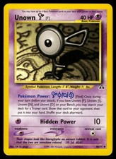 Unown [F] 48/75 Unlimited Uncommon Neo Discovery Pokemon LP on eBay