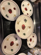 Vintage Pasta Bowl Set, 5 Bowl Set Complete