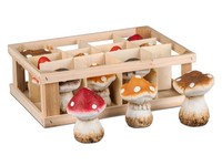 Mini Deko Pilz Herbstfarben H. 7Cm ZufäLlige Auswahl Aus Terracotta Formano