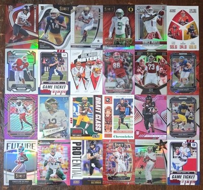 NFL Football Prizm Parallel Color Insert Rookie 24 Card Lot - No Commons