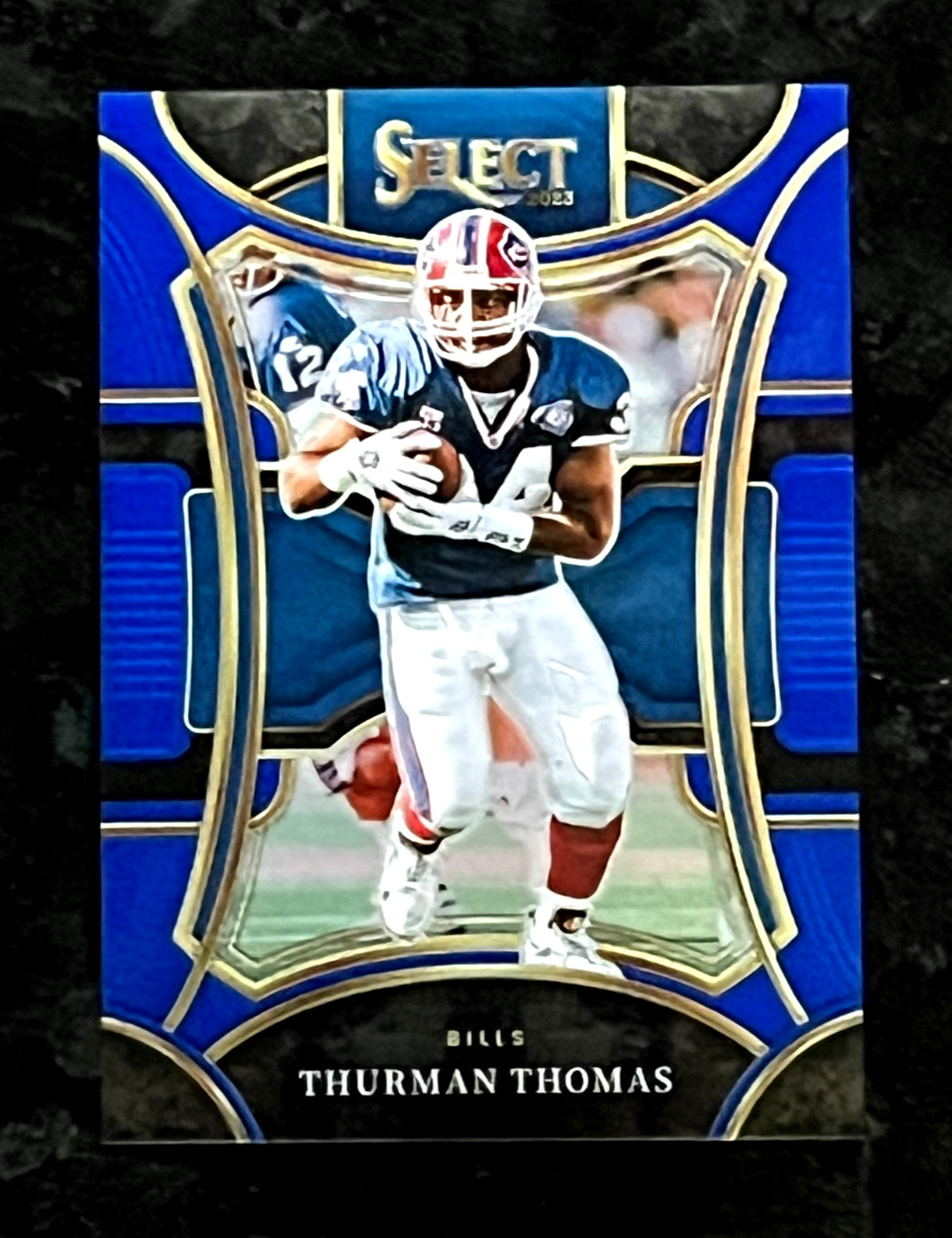 2023 Panini Select Thurman Thomas 12/99 Blue Prizm Buffalo Bills #412 Suite
