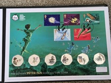 2020 Isle of Man Ultimate Silver Proof PeterPan 6 x 50p Coin Cover (ED 50 W/WIDE
