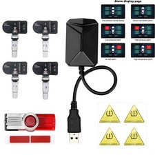 Android Usb Tpms Car Tire Pressure Monitoring System Wireless 4pcs Wdazfoddwyzlu