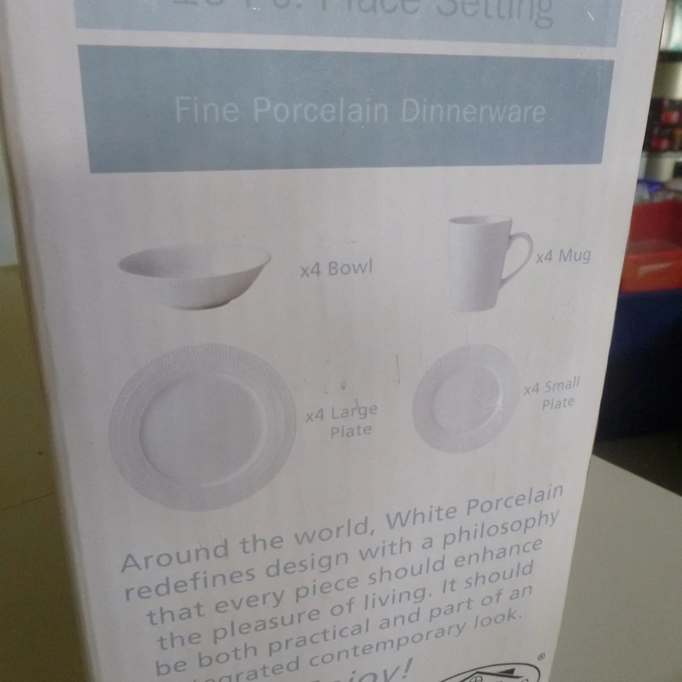 Dinnerware 16 Pc - Home Essentials Dinnerware Collection - fine porcelain - NEW - Image 3 of 4