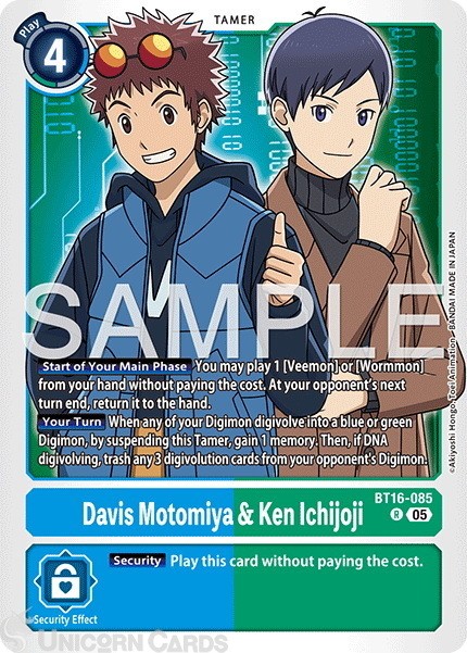 BT16-085 Davis Motomiya & Ken Ichijoji : Rare Foil : AD01: Advanced Booster Digi