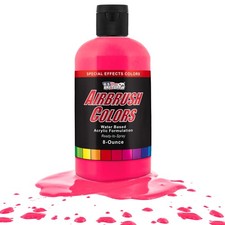 US Art Supply 8-Ounce Special Effects Neon Red Airbrush Paint